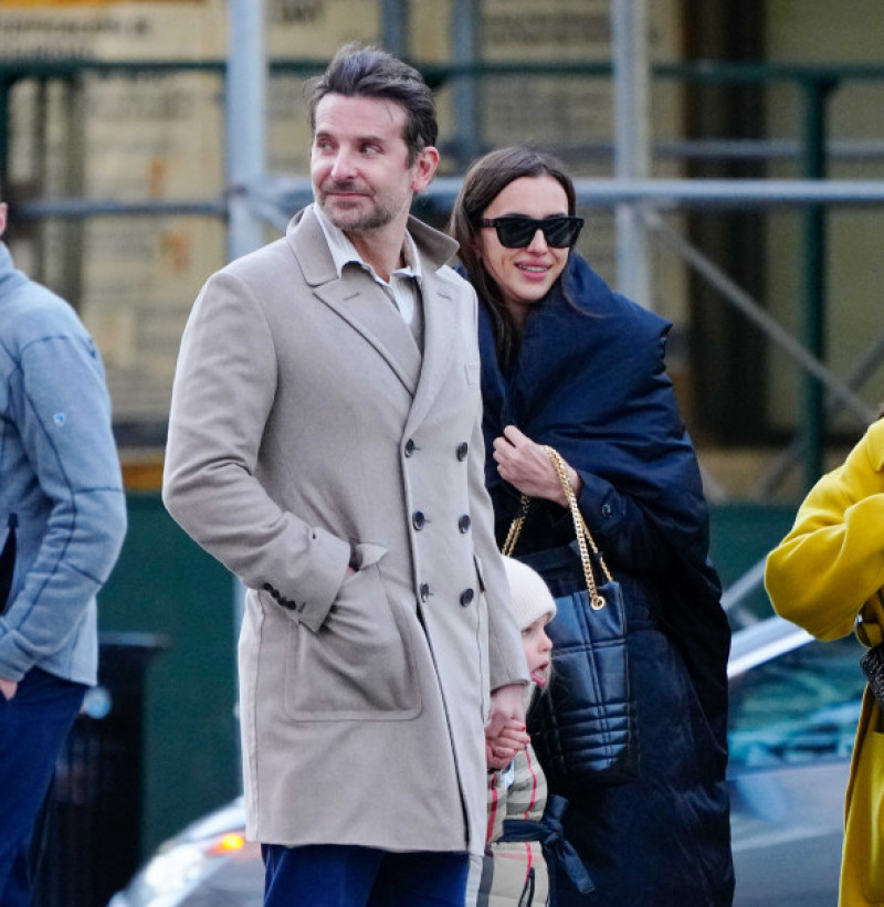 EXCLUSIVE: Bradley Cooper, Irina Shayk, Anne Hathaway and Adam Shulman Head Out to a Show Together in New York City.