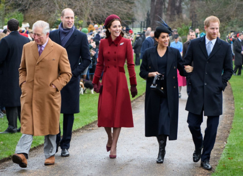 printul charles, Kate Middleton, prințul William, prințul Harry și Meghan Markle