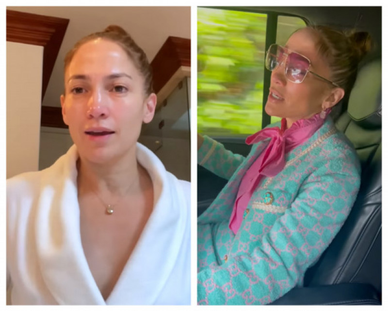 Jennifer Lopez, înainte și după make-up