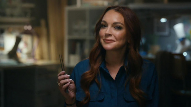 Lindsay Lohan spoofs her own wild past in a Super Bowl ad for Planet Fitness