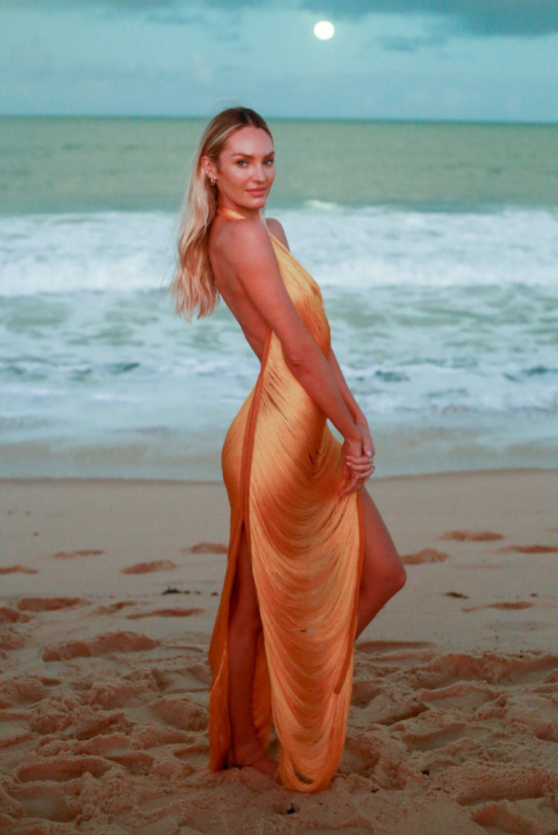 *EXCLUSIVE* Candice Swanepoel attends Lais Ribeiro's wedding in Trancoso