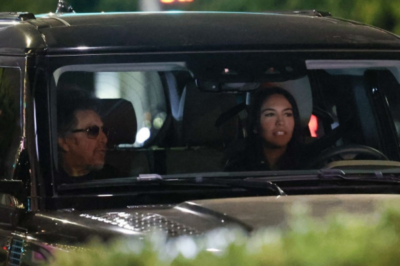 *EXCLUSIVE* Al Pacino and Noor Alfallah enjoy a quiet Mother's Day dinner at Chateau Marmont