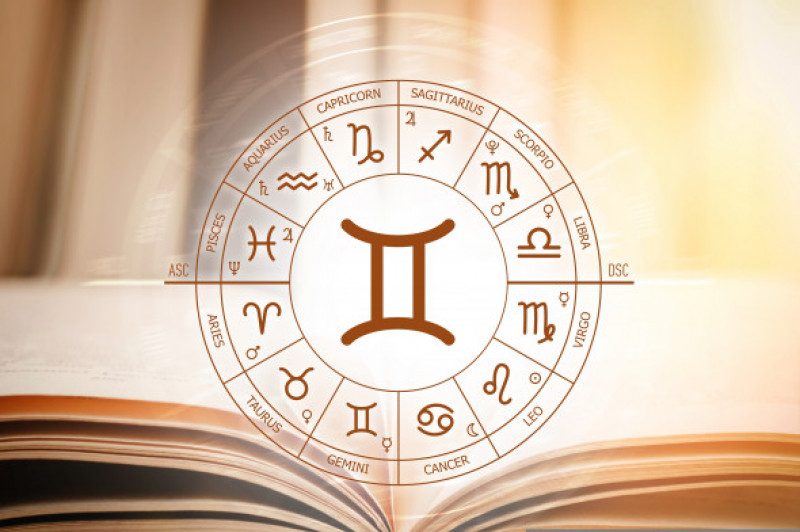 Zodiac,Circle,Against,The,Background,Of,An,Open,Book,With