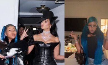 North West, fiica de 12 ani a lui Kim Kardashian, ținută controversată la Roma: corset, fustă mini, păr albastru, platforme imposibile