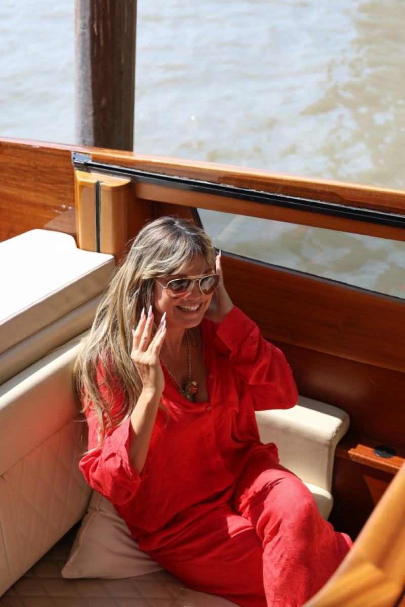 Heidi Klum Makes a Stunning Arrival at the Venice Film Festival