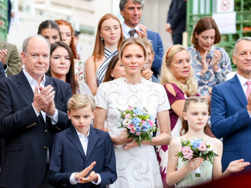No Tabloïds - La famille princière de Monaco lors du traditionnel Pique Nique des Monégasques "U Cavagnetu" dans le Parc Princesse Antoinette à Monaco