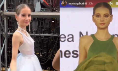 Irina Columbeanu, pe urmele mamei sale. Grațioasă și sigură pe ea, a defilat ca model la Cluj și a savurat fiecare moment