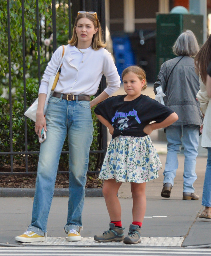 EXCLUSIVE: Gigi Hadid is Spotted Out Shopping and Enjoying a Day With Bradley Cooper's Daughter in New York City