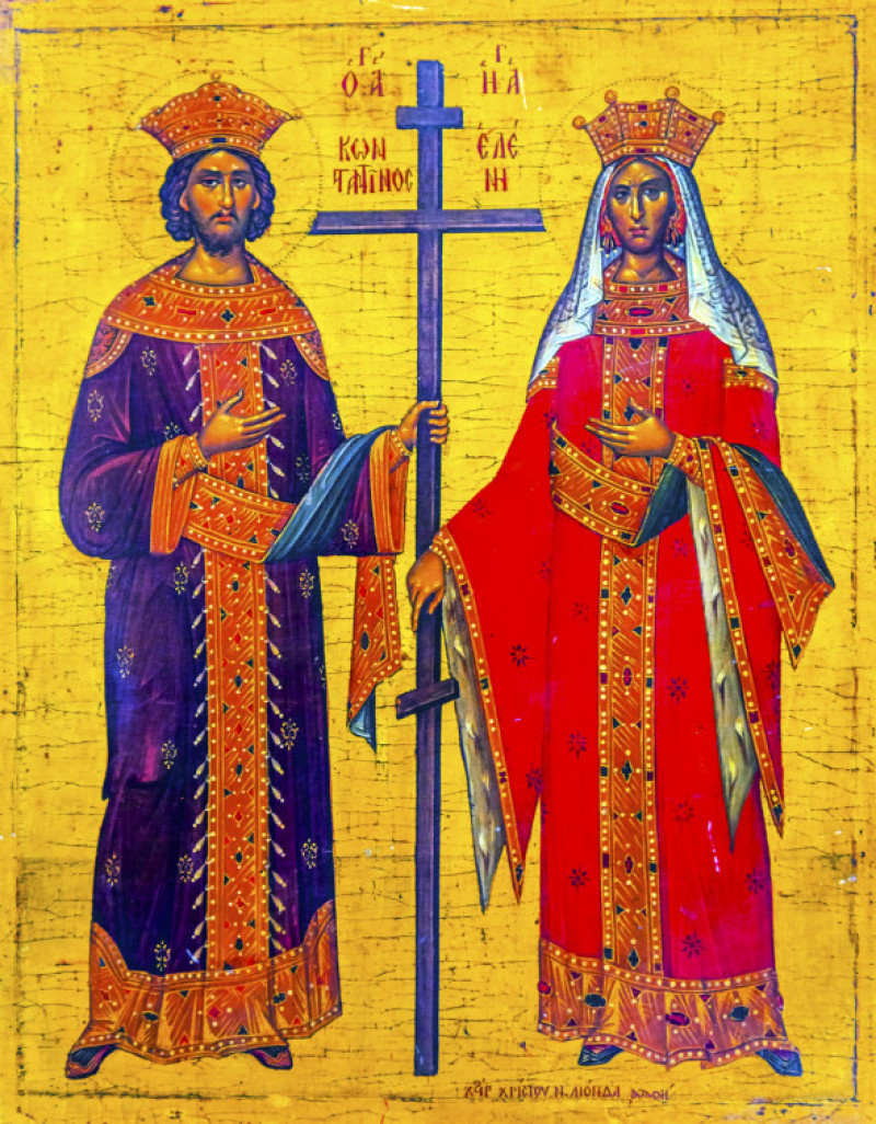 O icoană cu Sfinții Constantin și Elena/ Shutterstock