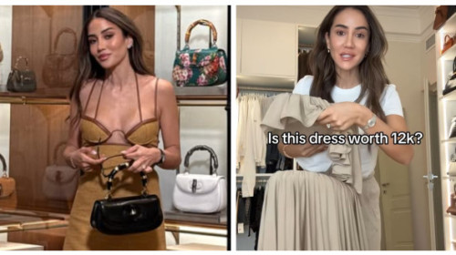 O influenceriță a dat 12.000 € pe o rochie și a cerut părerea fanilor: „Merită investiția?” Cum arată creația extravagantă