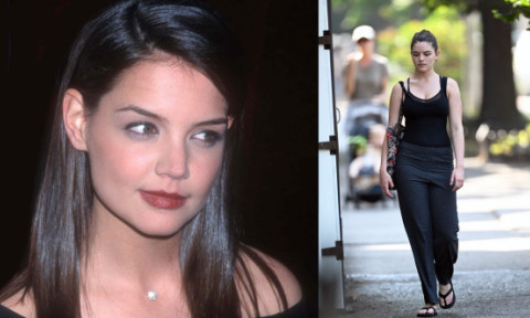 Suri Cruise, leită Katie Holmes. Imagini rare cu tânăra studentă, la o plimbare matinală prin Manhattan