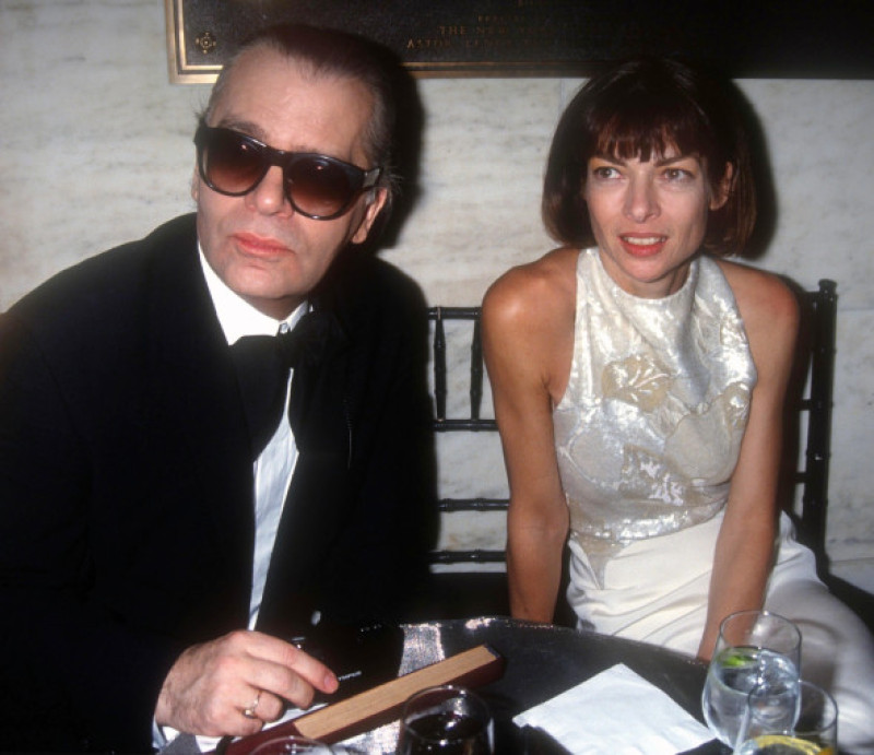 Karl Lagerfeld Anna Wintour 1992 Photo By Adam Scull/PHOTOlink/MediaPunch