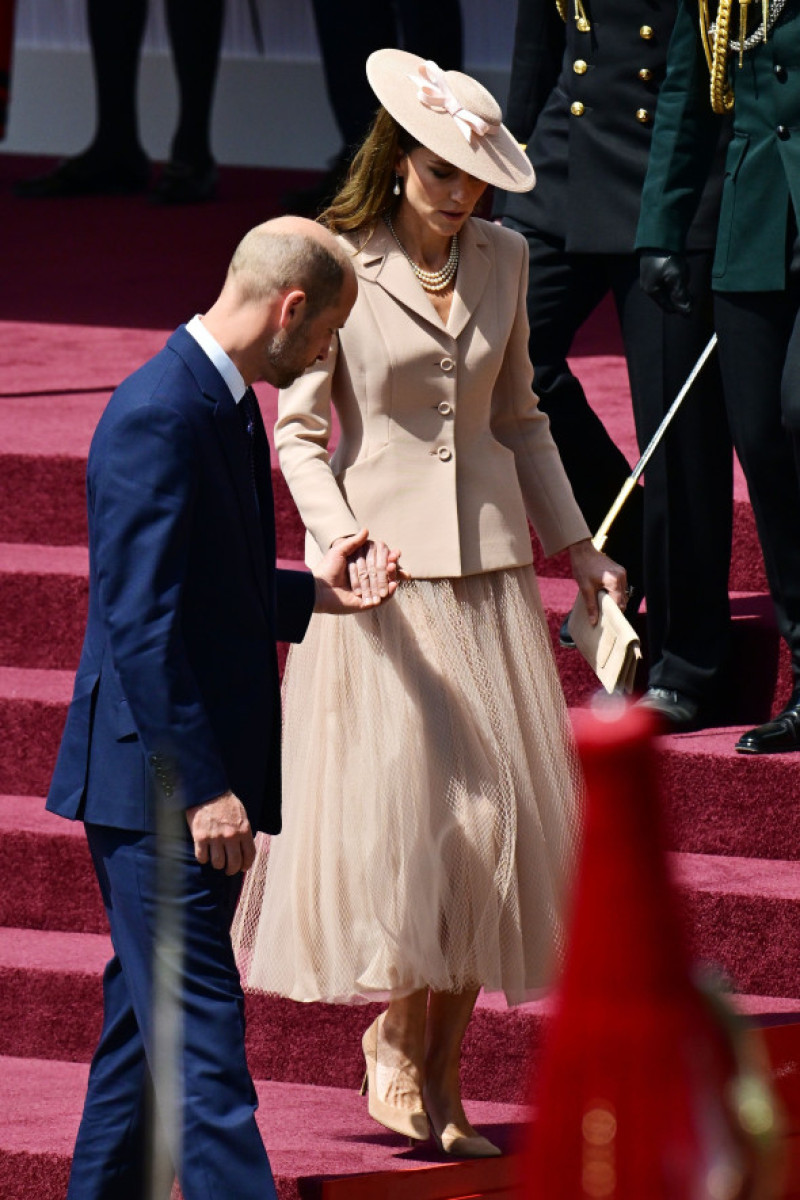 King Charles III and Queen Camilla receive French President Emmanuel Macron and Brigitte Macron during State Visit, Datchet Road, Windsor, UK - 08 Jul 2025