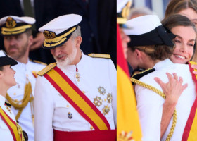 Privirea unui tată mândru și îmbrățișarea caldă a mamei. Prințesa Leonor, reușită importantă în drumul ei spre tronul Spaniei