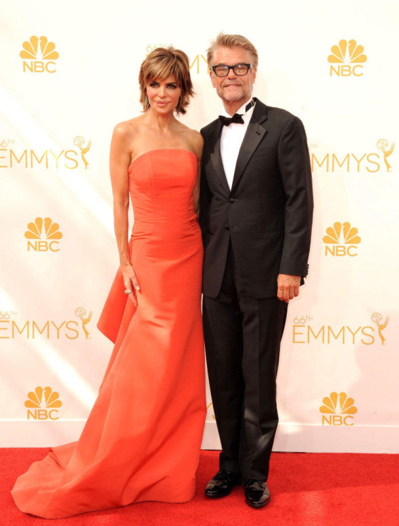 Lisa Rinna and Harry Hamlin at the 66th Annual Primetime Emmy Awards held at the Nokia Theatre L.A. Live in Los Angeles, California - 25 August 2014