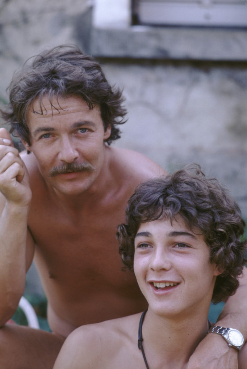 Jacques Charrier și Nicolas, fiul lui și al lui Brigitte Bardot