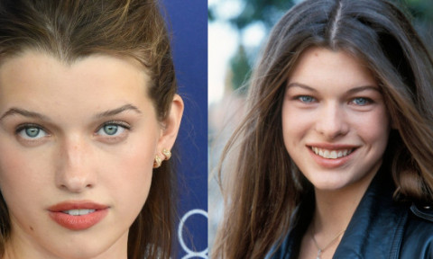 Par gemene, dar fotografiile sunt făcute la 34 de ani distanță. Ever Anderson, copia absolută a mamei sale, Milla Jovovich