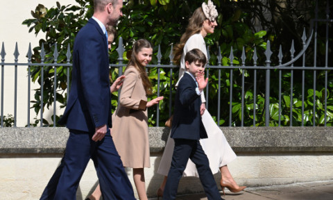 „Mica lui prințesă”. Momentul dulce dintre prințul William și Charlotte care a topit inimi la slujba de Paște de la Windsor