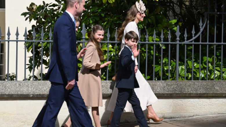 „Mica lui prințesă”. Momentul dulce dintre prințul William și Charlotte care a topit inimi la slujba de Paște de la Windsor