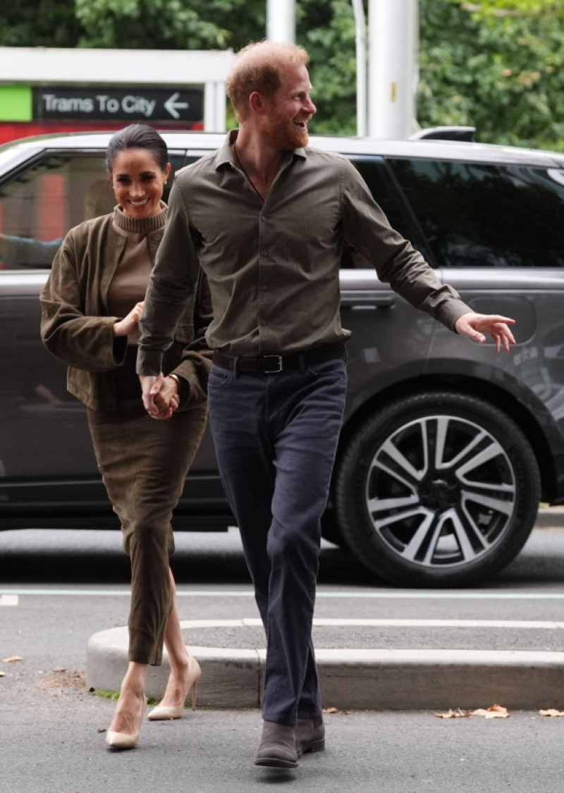 The Duke and Duchess of Sussex arrive at the Australian National Veterans Arts Museum (Anvam) in Southbank, Melbourne, Victoria, on day one of the royal trip to Australia. Picture date: Tuesday April 14, 2026.