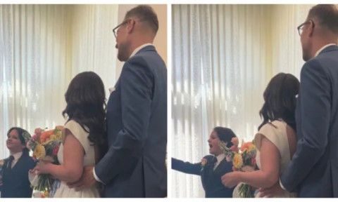 Gestul inedit făcut de fiul unei femei care s-a recăsătorit după un divorț. Imaginile inedite sunt acum virale