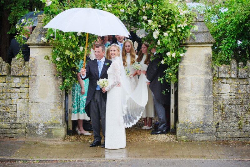 Harriet Sperling and Peter Phillips leave their wedding ceremony at All Saints Church in Kemble, Gloucestershire. Picture date: Saturday June 6, 2026.