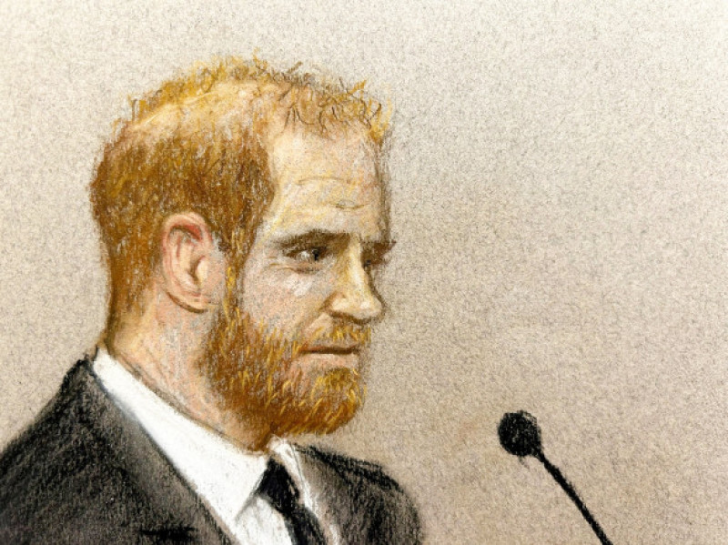 Prințul Harry, cu ochii în lacrimi la tribunal/ Profimedia