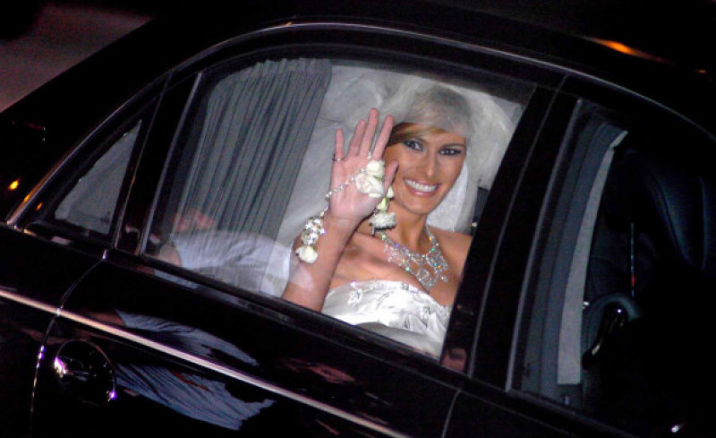 melania trump in rochie de mireasa