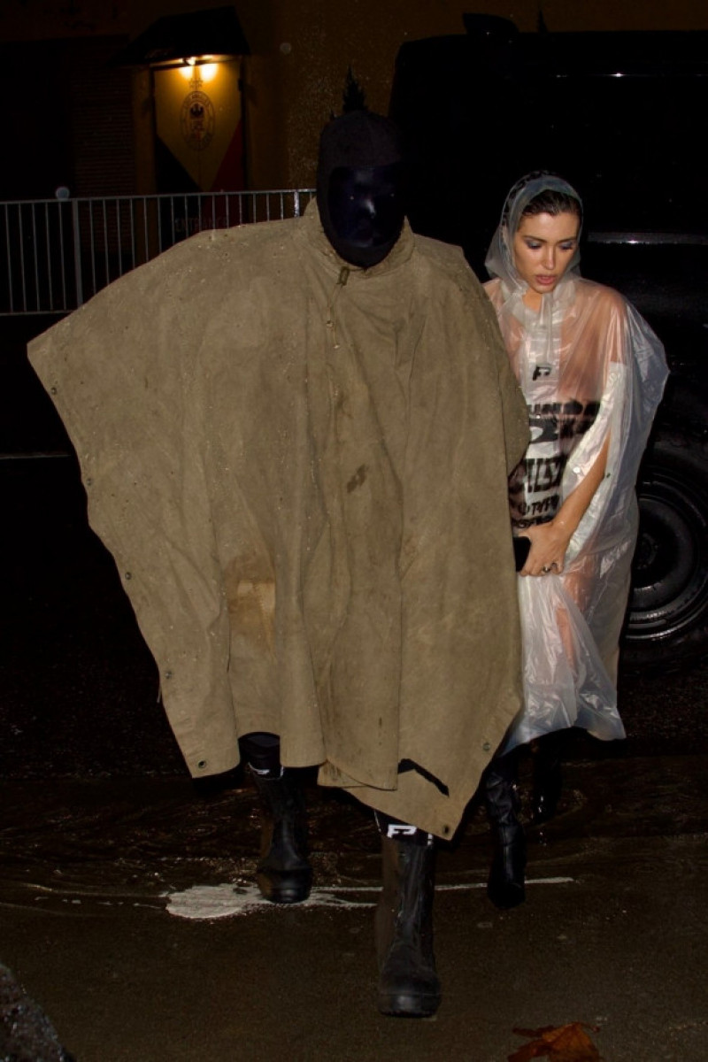 *EXCLUSIVE* Kanye West &amp; Wife Bianca Defy State of Emergency as the Rainswept Couple Bundle up for Studio Session!
