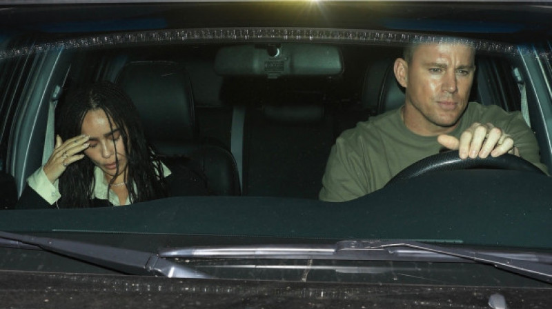 *EXCLUSIVE* Date Night! Channing Tatum and fiancé Zoe Kravitz pack on the PDA as they step out to dinner in Santa Monica