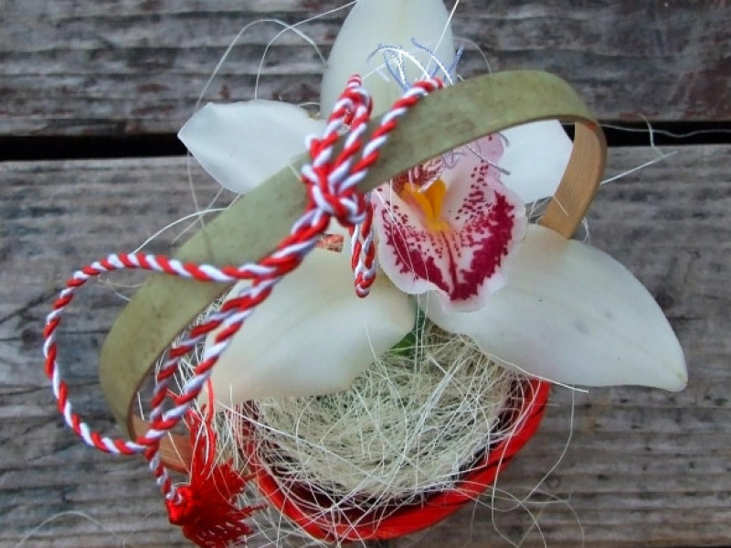 A gift for the celebration of the first of the March or 1 Martie ( martisor) , in Romanian