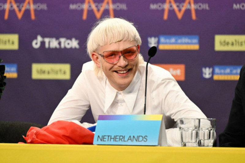 Malm, Sweden, Thursday 09 May, 2024. Joost Klein representing the Netherlands with the song "Europapa" during a press conference with the entries that advanced to the final after the second semi-final of the 68th edition of the Eurovision Song Contest (ES