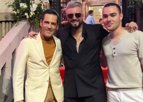 Ștefan Bănică Jr. și fiul său, Radu Ștefan, apariție rară împreună la un eveniment de modă în București