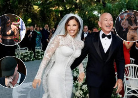 Jeff Bezos s-a căsătorit cu Lauren Sánchez la Veneția. Kim Kardashian, Oprah și Leonardo DiCaprio, printre invitați