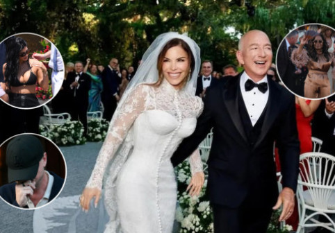 Jeff Bezos s-a căsătorit cu Lauren Sánchez la Veneția. Kim Kardashian, Oprah și Leonardo DiCaprio, printre invitați