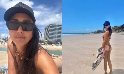 Jessica Alba a întors toate privirile pe o plajă din Australia. Actrița s-a bucurat de soare între filmările pentru „The Mark”
