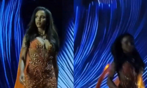 (VIDEO) Miss Jamaica a căzut de pe scenă la Miss Universe
