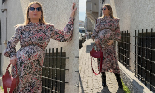 Cum a apărut Laura Cosoi în luna a șaptea de sarcină. „Trăiesc cea mai bogată viață într-o rochie second-hand”