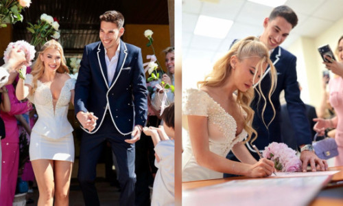 Andreea Bălan și Victor Cornea s-au căsătorit civil. Vezi imaginile de la eveniment