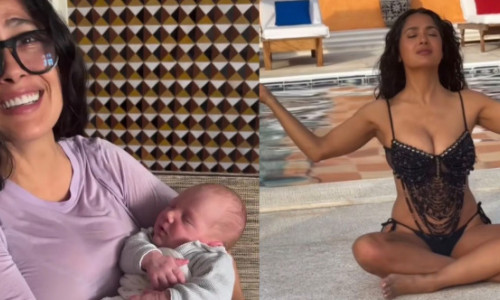 Salma Hayek a devenit bunică la 59 de ani. Momentul adorabil alături de nepotul ei