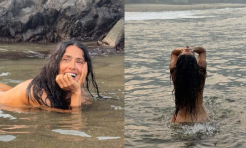 Salma Hayek a împlinit 60 de ani și a sărbătorit într-un mod inedit. Actrița a renunțat la haine pentru o baie în ocean