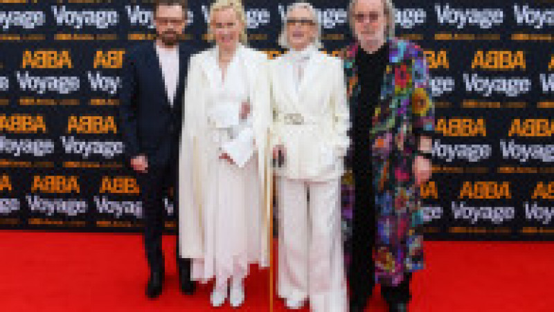 Bjorn Ulvaeus, Agnetha Faltskog, Anni-Frid Lyngstad și Benny Andersson, componenții trupei ABBA, la premiera spectacolului holografic „Voyage”, la Londra Foto: Profimedia Images | Poza 16 din 16