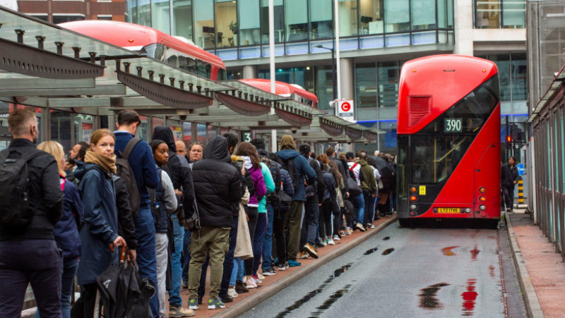 Este haos în transportul public din Londra, după ce angajații de la metrou au intrat în grevă. FOTO: Profimedia Images