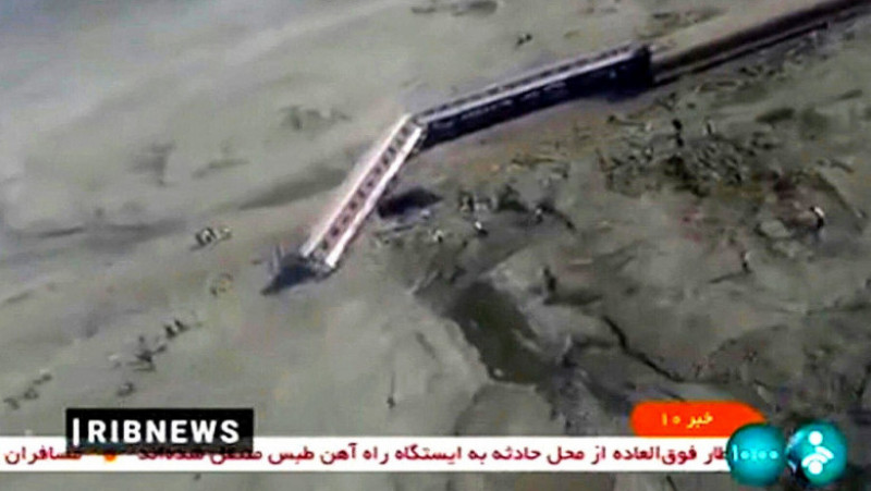 Tren deraiat în Iran. Foto: Profimedia Images