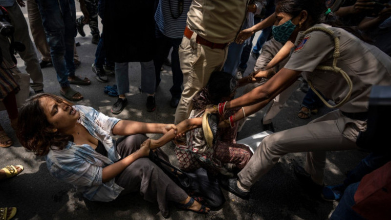 Protest față de noua politică de recrutare în armată, în India. Foto: Profimedia