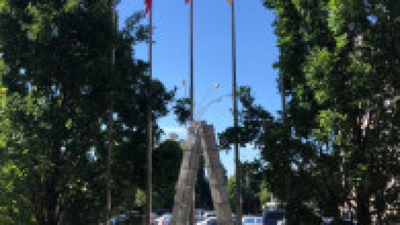 Steagurile Românei, Franței, Italiei și Germaniei, arborate la Kiev. | Poza 23 din 31
