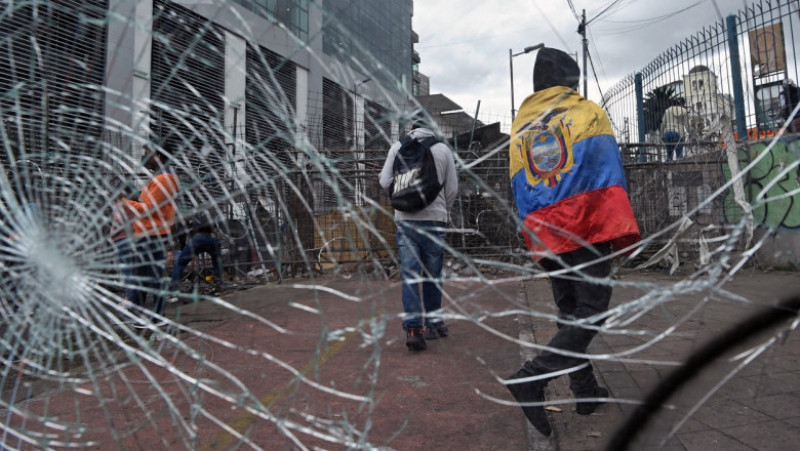 Proteste în Ecuador după creșterea prețurilor la combustibili. Foto: Profimedia Images