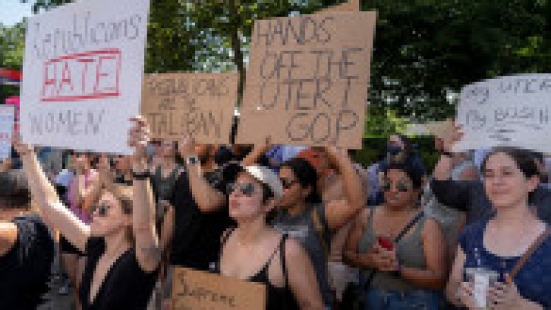 În SUA au loc proteste masive după anularea dreptului la avort de către Curtea Supremă Foto: Profimedia Images | Poza 9 din 11