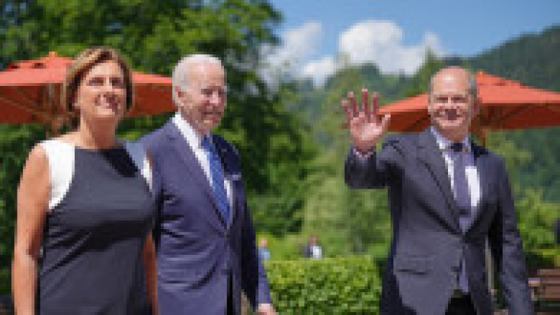 Olaf Scholz îl primește la G7 pe Joe Biden. Foto: Profimedia Images | Poza 2 din 18
