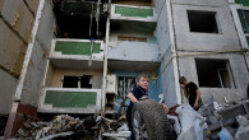 Bloc distrus de bombardamente la Cernihiv. Foto: Profimedia | Poza 7 din 9